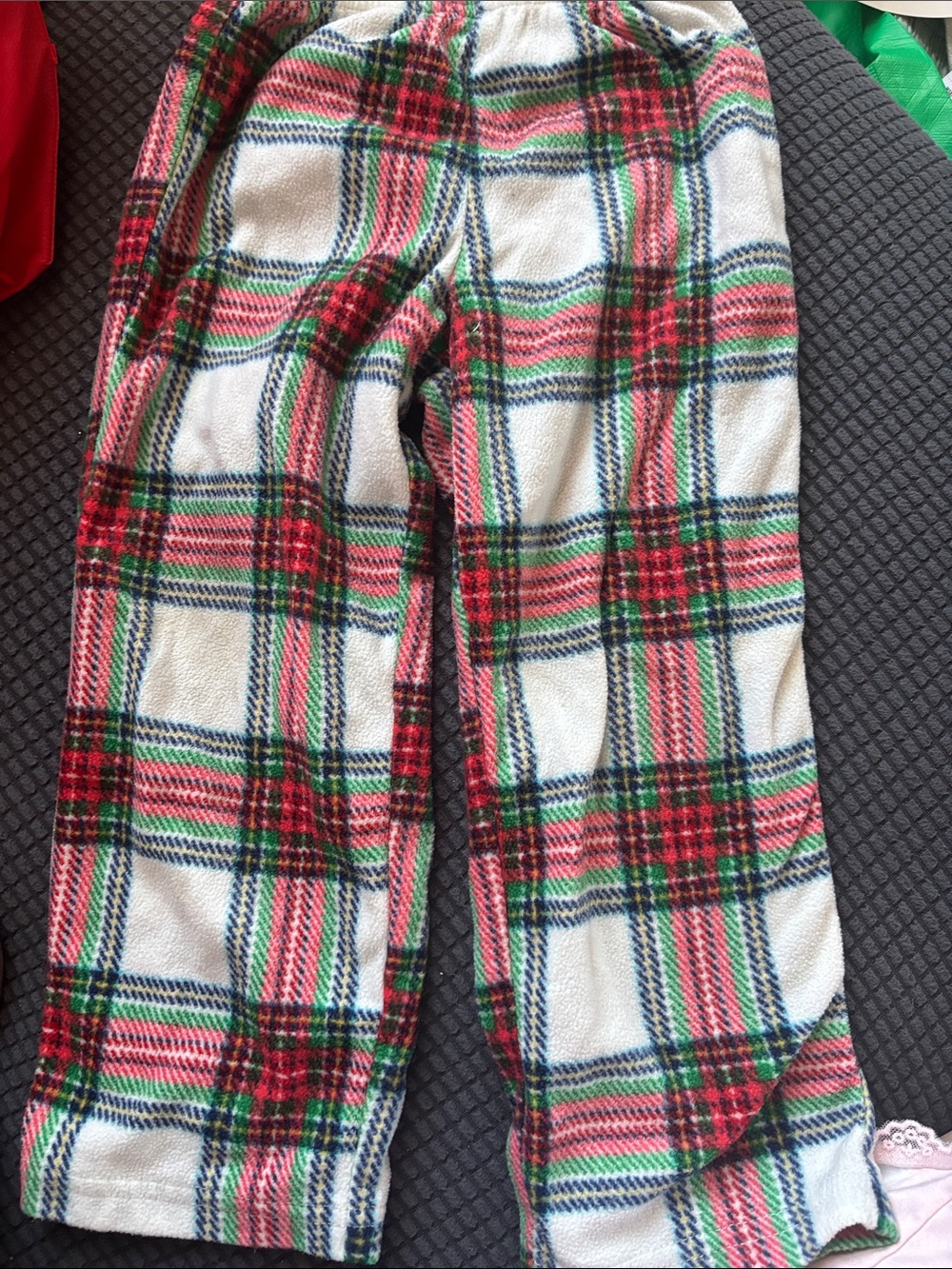 Cozy Plaid Fleece Lounge Pants - Red, Green, White